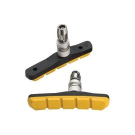 Колодки тормозные JAGWIRE  Basics Comp Mountain XC, резьбовые, жёлтые, JS908T-Y, изображение  - НаВелосипеде.рф
