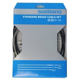 Трос+оплетка переключателя SHIMANO SP41, оплетка 1700мм черная, трос 1.2X2100мм нержавейка 2 штуки Y60098022, изображение  - НаВелосипеде.рф