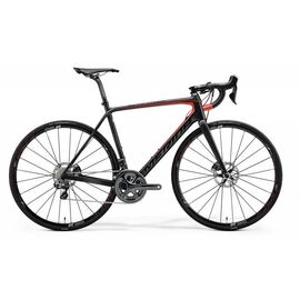 Шоссейный велосипед Merida Scultura Disc 7000-E 2017, Вариант УТ-00037579: Рама: M-L 54 (Рост: 170 - 175 cm), Цвет: матовый черно-красный , изображение  - НаВелосипеде.рф