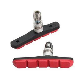 Колодки тормозные JAGWIRE Basics Comp Mountain XC резьбовые, красные, JS908T-R, изображение  - НаВелосипеде.рф