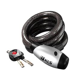 Велосипедный замок KELLYS KLS Hardcoil, тросовый, 15 х 1500 мм, ключ с подсветкой, Cable Lock KLS Hardcoil 150см, изображение  - НаВелосипеде.рф