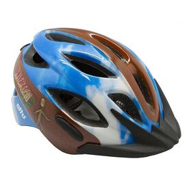 Велошлем Etto Bernina, цвет синий с коричневым Knerten, 303103, изображение  - НаВелосипеде.рф