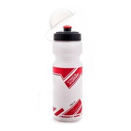Фляга велосипедная Vinca Sport с защитой от пыли 750мл,белая, рис.- красный,инд.уп. Vinca sport VSB 21-2 red, изображение  - НаВелосипеде.рф