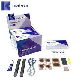 Аптечка KRONYO TBIC-02, 6 заплаток+шкурка+клей+монитор+ключ+карандаш, 6-170222, изображение  - НаВелосипеде.рф