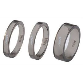 Проставочные кольца BBB TransSpace, 1-1/8", 2x 5mm, 1x 10mm, серый, BHP-37, изображение  - НаВелосипеде.рф