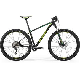 Горный велосипед Merida Big.Nine 4000 2017, Вариант УТ-00037346: Рама: 17" (Рост: 170 - 175 cm), Цвет: матовый черно-зеленый, изображение  - НаВелосипеде.рф