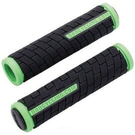 Грипсы велосипедные BBB DualGrip, 125mm, черный/зеленый, BHG-06, изображение  - НаВелосипеде.рф