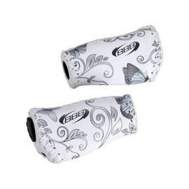Грипсы велосипедные BBB grips ErgoFix, 92mm, butterfly silver, серебристо-белый, BHG-17G_butterfly silver, изображение  - НаВелосипеде.рф