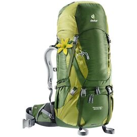 Велорюкзак Deuter Aircontact 50+10, для женщин, 78х28х22, 50 л, зеленый, 3320216_2250, изображение  - НаВелосипеде.рф