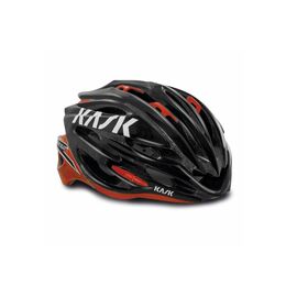 Велошлем Kask VERTIGO 2.0, 24 отверстия, пенистый полистирол, поликарбонат, 270  г, черный/красный, CHE00036.226, Вариант УТ-00022472: размер L (окружность головы 59-62 см), изображение  - НаВелосипеде.рф