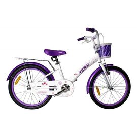 Детский велосипед HORST Welpe 20" 2017, Вариант УТ-00031928: Рама: 10" (рост: 120 - 135 см), бело-фиолетовый, изображение  - НаВелосипеде.рф