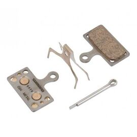 Тормозные колодки Shimano G04S, состав металл, с пружинкой и шплинтом, Y8MY98010, изображение  - НаВелосипеде.рф