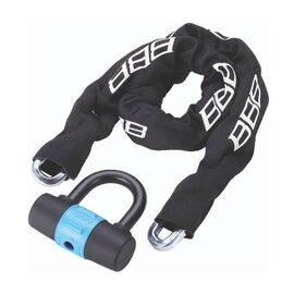 Велосипедный замок BBB Power, цепь, U-lock, на ключ, тканевая-оболочка, 10 x 10 х 1000 мм + 100 x 110 мм, BBL-26, изображение  - НаВелосипеде.рф
