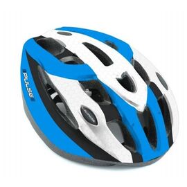 Велошлем спортивный AUTHOR PULSE INMOLD 111 BLU, 15 отверстий (50-56см) сине-белый 8-9001166, изображение  - НаВелосипеде.рф