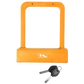 Велосипедный замок M-WAVE, U-lock, на ключ, 175 х 205мм, оранжевый, 5-231097, изображение  - НаВелосипеде.рф