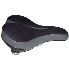 Седло велосипедное VELO PLUSH, комфорт 260х220мм, 810г, пена высокой плотности/Honeycomb Gel, чёрное, VL-6210, изображение  - НаВелосипеде.рф