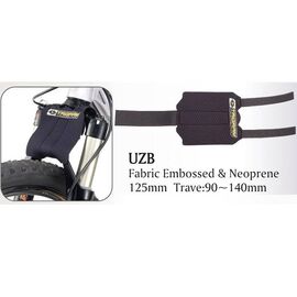 Защита V-brake TRIGRAM UZB, 90x140мм, неопрен, чёрная, UZB, изображение  - НаВелосипеде.рф
