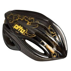 Велошлем Etto Jasmine, цвет чёрный с золотым орнаментом, L/XL(57-60см), 343202, изображение  - НаВелосипеде.рф
