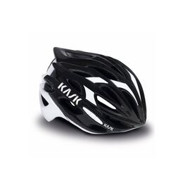 Велошлем Kask MOJITO, 26 отверстий, пенистый полистирол, поликарбонат, шоссе, 220 г, черный/белый, CHE00044.240, Вариант УТ-00022504: размер M (окружность головы 48-58 см), изображение  - НаВелосипеде.рф