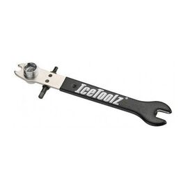 Ключ педальный Ice Toolz, 15мм, шестигранник 5/6 мм торцовые 10/15 мм, Сr-Mo сталь, 34T2, изображение  - НаВелосипеде.рф