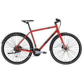 Городской велосипед Merida Crossway Urban 100 2017, Вариант УТ-00037413: Рама: 52см (Рост: 185 - 190 cm), Цвет: красный , изображение  - НаВелосипеде.рф