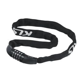 Велосипедный замок KELLYS CHAINLOCK 6, цепь, кодовый, тканевая-оболочка, Ø=6мм, черный, NKE92858, изображение  - НаВелосипеде.рф