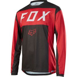 Велоджерси Fox Indicator LS Moth Jersey Red/Black, 19785-055-L, Вариант УТ-00054301: Размер L, 19785-055-L, изображение  - НаВелосипеде.рф