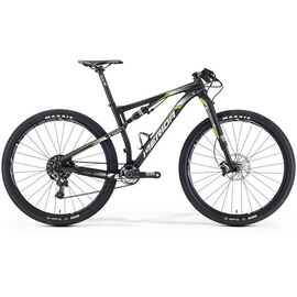 Двухподвесный велосипед Merida Ninety-Six 9.Team,колесо:29", рама:M/18" Carbon, черно-зеленый, 2016 , изображение  - НаВелосипеде.рф