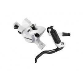 Тормозной набор гидравлический SHIMANO EM505AMFPRB100 пер. (ручка+шланг+калипер+колодки) бел. 2-4991, изображение  - НаВелосипеде.рф