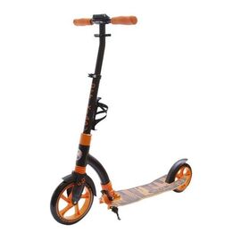 Самокат COD-X 4.0, двухколёсный, взрослый, регулируемый, колеса 230+180 мм, до 100 кг, черно-оранжевый, 00-180022, изображение  - НаВелосипеде.рф