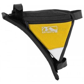 Велосипедная сумка  M-WAVE  под раму, треугольная, плечевой упор, черно-желтый, 5-122546, изображение  - НаВелосипеде.рф