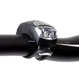 Фонарь передний AUTHOR A-Snap, резиновый коропус+крепеж белый с батареей, 8-12009133, изображение  - НаВелосипеде.рф