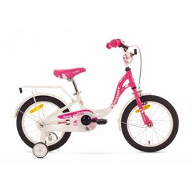 Детский велосипед Romet DIANA 16" 2016, Вариант УТ-00024126: Рама: 10" (Возраст: 7-9 лет), Цвет: розово-белый , изображение  - НаВелосипеде.рф