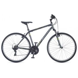 Гибридный  велосипед AUTHOR Compact 28" 2018, Вариант УТ-00056661: Рама: 18" (Рост: 165 - 175 см), Цвет: серо-красно-черный, изображение  - НаВелосипеде.рф