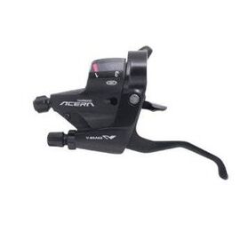 Шифтер/тормозная ручка SHIMANO  ST-M390 Acera для V-brake, левая, 3 ск, трос 1800мм ASTM390LSBL пр.у, изображение  - НаВелосипеде.рф