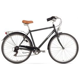 Городской велосипед ROMET VINTAGE 28" 2016, Вариант УТ-00024176: Рама: 21" (Рост: 180-190 см), Цвет: темно-серый, изображение  - НаВелосипеде.рф