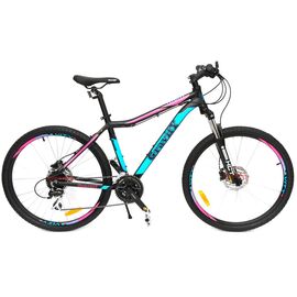 Горный велосипед GRAVITY NIGHT 2017, Вариант УТ-00035424: Рама: 17,5" (Рост: 165-178 см), Цвет: черно-розово-голубой, изображение  - НаВелосипеде.рф