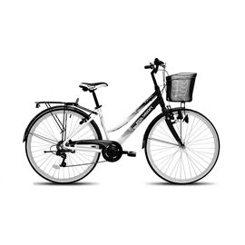 Женский велосипед Polygon SIERRA LITE 26" (корзина в комплекте) 2017, Вариант УТ-00055336: Рама: 16" (Рост: 150-165 см), Цвет: черный , изображение  - НаВелосипеде.рф