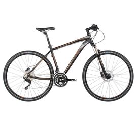 Гибридный велосипед KELLYS PHANATIC 90,  колёса 28", рама: Al 6061 3B, 30 скорость, Вариант УТ-00038687: Рама 17" (Рост: 167-182 см); Цвет: черно-коричневый , изображение  - НаВелосипеде.рф