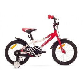 Детский велосипед Romet SALTO R(P) 16" 2016, Вариант УТ-00024172: Колеса: 16" (Возраст: 4-6 лет), Цвет: красно-белый, изображение  - НаВелосипеде.рф