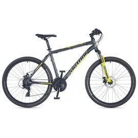 Горный велосипед AUTHOR Profile 26" 2018, Вариант УТ-00056589: Рама: 17" (Рост: 155 - 175 см), Цвет: серо-желтый, изображение  - НаВелосипеде.рф