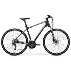 Городской велосипед Merida Crossway 600 28" 2018, Вариант УТ-00059286: Рама: L 55 cm (Рост: 175 - 180 cm), Цвет: матовый серо-красный, изображение  - НаВелосипеде.рф