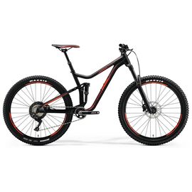 Двухподвесный велосипед Merida One-Forty 700 27.5" 2018, Вариант УТ-00059353: Рама: L 18,5" (Рост: 180 - 185 cm), Цвет: черно-красный, изображение  - НаВелосипеде.рф