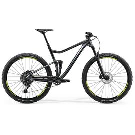 Двухподвесный велосипед Merida One-Twenty 7.6000 27.5" 2018, Вариант УТ-00059356: Рама: M 18" (Рост: 180 - 185 cm), Цвет: черно-зелено-серебристый, изображение  - НаВелосипеде.рф