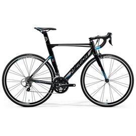 Шоссейный велосипед Merida Reacto 300 28" 2018, Вариант УТ-00059359: Рама: L 56 cm (Рост: 175 - 180 cm), Цвет: черно-серебристо-синий, изображение  - НаВелосипеде.рф