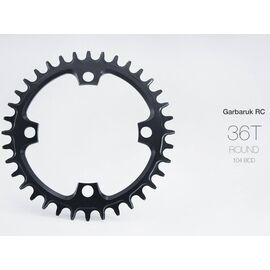 Звезда передняя велосипедная Garbaruk, 36T, 104 мм, алюминий,чёрный, 4820036110711, изображение  - НаВелосипеде.рф