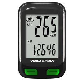 Велокомпьютер Vinca Sport, 12 функций, беспроводной, черный с зеленым, V-3600 black/green, изображение  - НаВелосипеде.рф