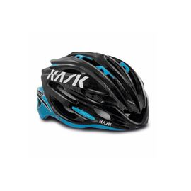 Велошлем Kask VERTIGO 2.0, 24 отверстия, пенистый полистирол, поликарбонат, 270  г, черный/голубой, CHE00036.213, Вариант УТ-00022471: размер L (окружность головы 59-62 см), изображение  - НаВелосипеде.рф