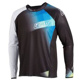 Велоджерси Leatt DBX 4.0 UltraWeld Jersey Black/Teal, 5018520133, Вариант УТ-00061907: Размер: L, изображение  - НаВелосипеде.рф