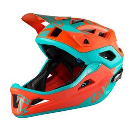 Велошлем Leatt DBX 3.0 Enduro Helmet, оранжево-синий 2018, 1017110342, Вариант УТ-00061848: Размер: L (59-63cm), изображение  - НаВелосипеде.рф
